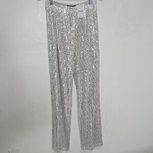 Silver Sequin Pants